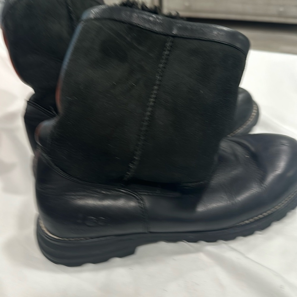 UGG leather Sherpa lined boots